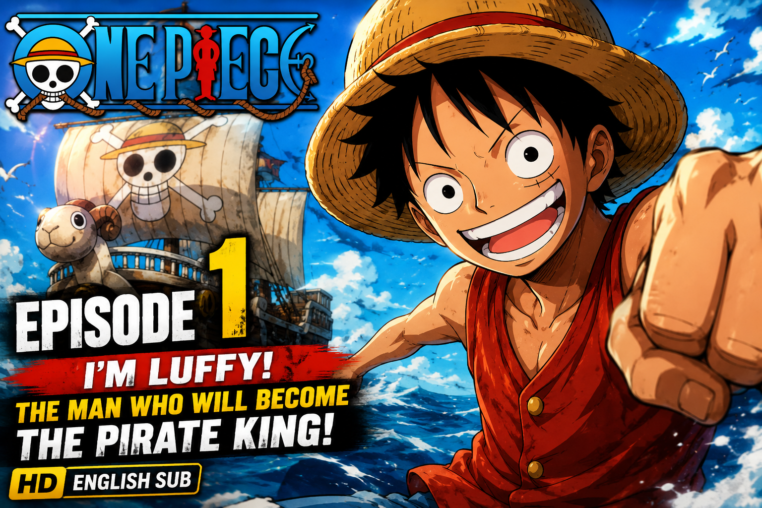 One Piece Episode 1 - I'm Luffy! The Man Who Will Become the Pirate King!
